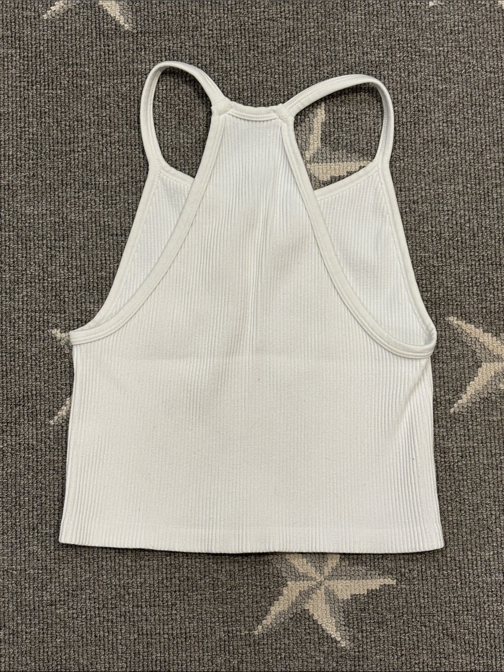 By Together White Ribbed Racerback Crop Tank - Picture 3 of 3